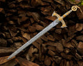 Templar Cross Damascus Sword with Ornate Hilt - view 1