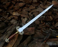 Steel Longsword with Brass Pommel & Leather Grip - view 1