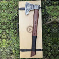 Rune-Engraved Viking Axe Gift Set with Sheath & Wooden Box - view 1
