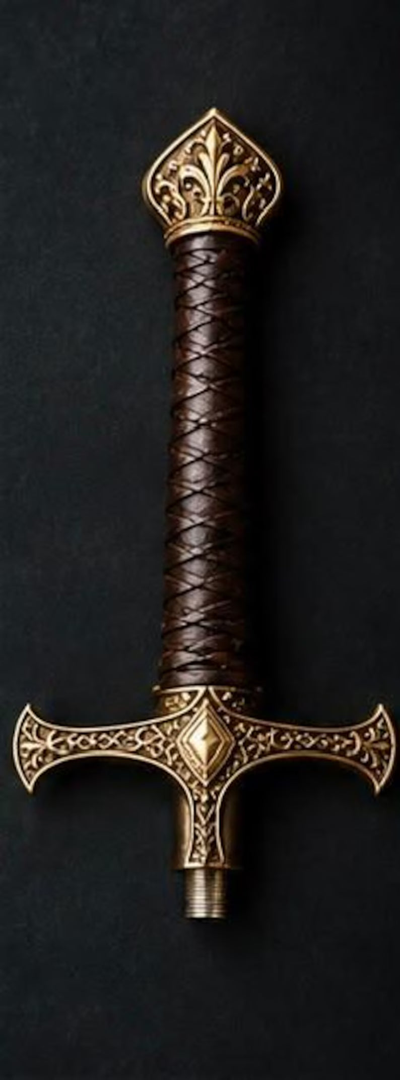 Imperial Royal Knight Fantasy Sword – Ornate Golden Hilt Steel Blade